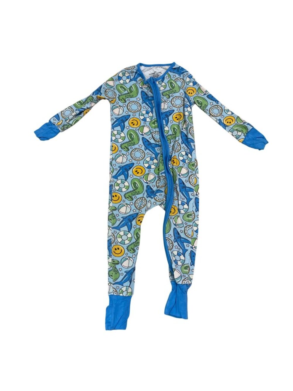 Caden Lane Convertible Zip Romper Baby Size 12 Months Long Sleeves Footies Float